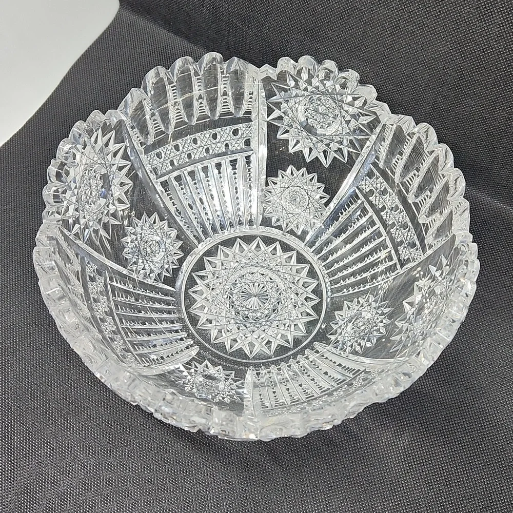 Brilliant cut glass bowl - Picture 5 of 6